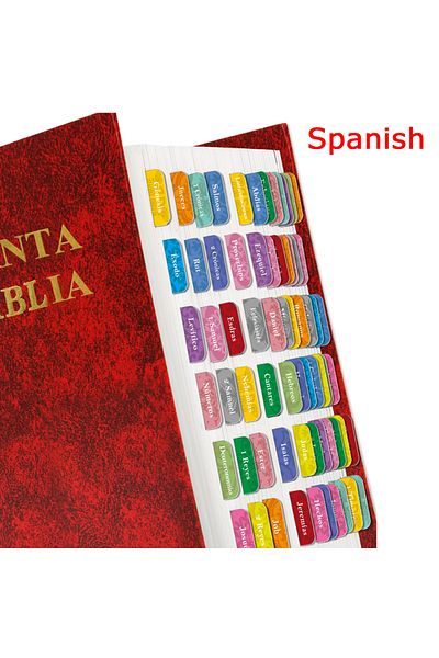 Choice 75pcs-spanish 75pcs Spanish Bible Tabs-75pcs Spanish Sticky Tabs Stickers-for Niv, Warm Color, Lamin
