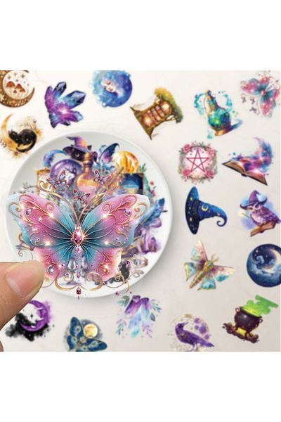 Choice 50pcs 50pcs Magic Planet Stickers Magic Elements Exquisite Handheld Materials Phone Cases Laptops Su