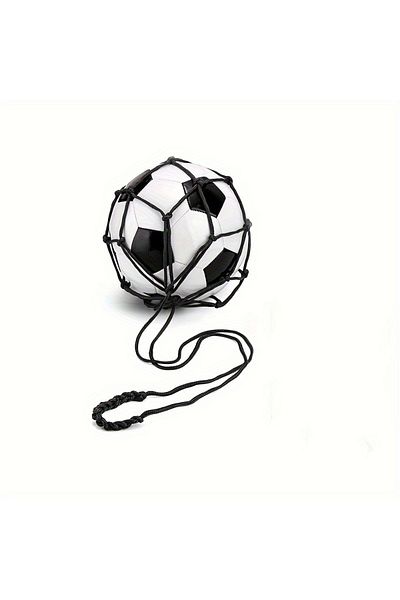Choice Black 1pc Portable Football Kick Training Net Bag-durable Nylon Football Net Bag, Easy For Both Men