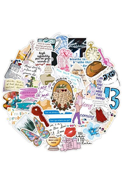 Choice 50 قطعة 50 قطعة من ملصقات المغنية الشهيرة تايلور أليسون سويفت الفولكلورية لأجهزة الكمبيوتر المحمول والأمتعة والجيتار والتزلج