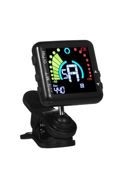 Choice Black Guitar Tuner Rechargeable Tuner Clip On Led Color Display Professional Electric Guitar Tuner &