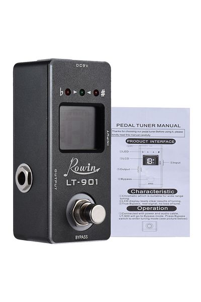 Choice Rowin LT-901 Chromatic Guitar Tuner Pedal Effect True Bypass LCD Display Guitar Effect Pedal With...