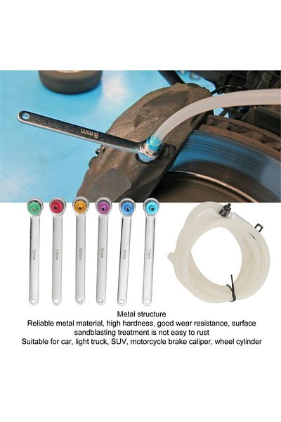 Choice Bleed Brake Fluid Spanner Kit Brake Bleeding Wrenches Efficient Bleeding High Hardness Silicone H...