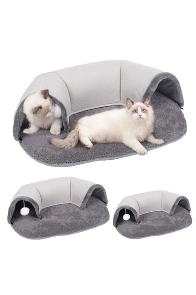 Choice 66x45x17cm Ellipses Pet Cat Tunnel Interactive Play Toy Cat Bed Nest Dual Use Ferrets Rabbit Tunnels