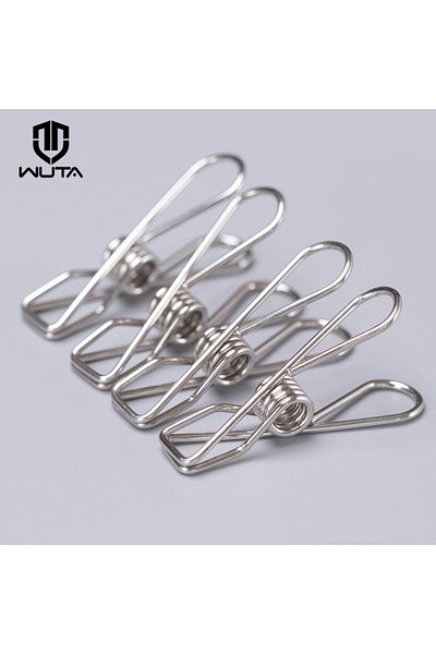 Choice WUTA 20 pcs Hot Stainless Steel Metal Spring Clips for Leather craft Tools Silver Ticket Clip Clo...