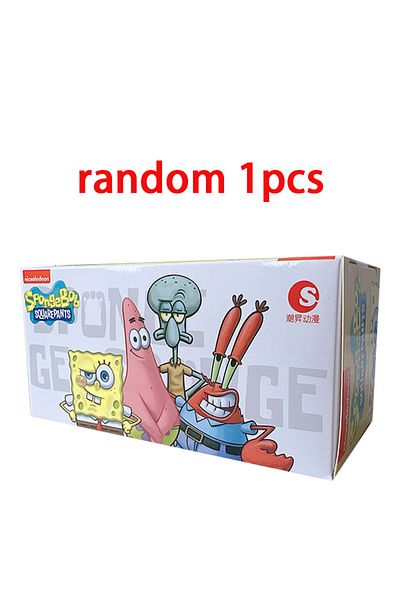 Choice Randon 1pcs Spongebob Squarepants Blind Box Particle Building Blocks Cartoon Pie Big Star Octopus Br
