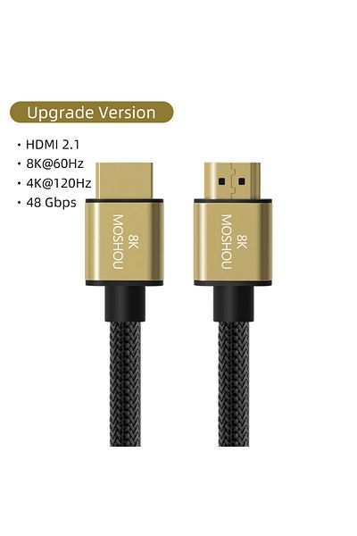 Choice 1.5m (4.92 FT) 8k Hdmi 2.1 Upgrade Moshou Hdmi 2.1 Cable 8k 60hz 4k 120hz 48gbps Hdmi Splitter Cable