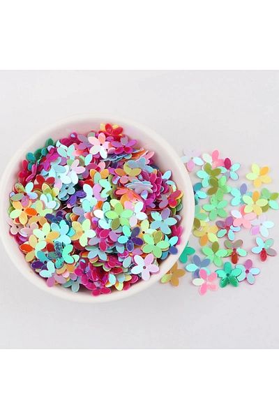 Choice 10mm Cup Five Finger Flower Sequin Paillette Loose Sequins Pailettes DIY Jewelry Making Garments ...