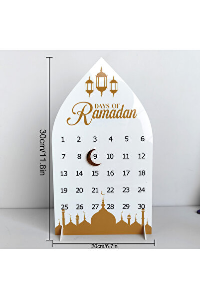 Choice تقويم العد التنازلي لرمضان 01 زينة رمضانية من الأكريليك للمنزل وديكور طاولة عيد مبارك 30