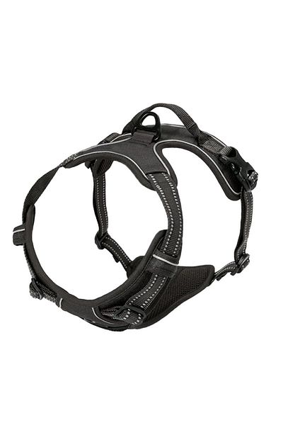 Choice L Black Dog Harness No-pull Service Vest With Reflective Adjustable Soft Padded Comfortable For Outd