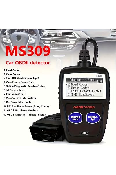 Choice Black Advanced Car Diagnostic Tool Plus - Upgraded Ms309 Obd2 Obdii Eobd Fault Code Reader Scanner W
