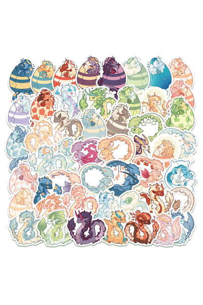 Choice 50 قطعة الكرتون لطيف التنين الاتجاه الإبداعية الكتابة على الجدران ملصق...