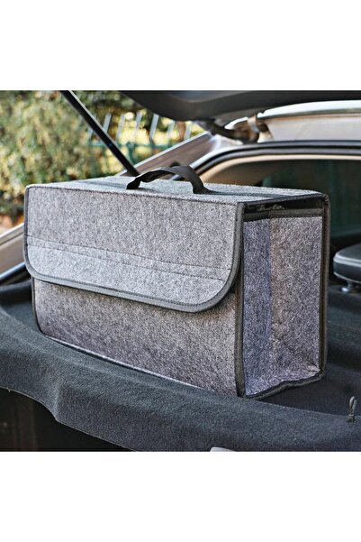 Choice منظم أدوات تخزين صندوق السيارة كبير الحجم مضاد للانزلاق باللون الرمادي...