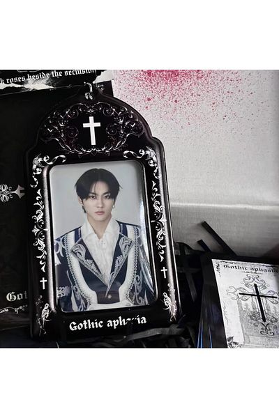 Choice Black Gothic Dark Series Pvc Card Sleeve 3 Inches Love Bean Star Small Card Storage Pendant