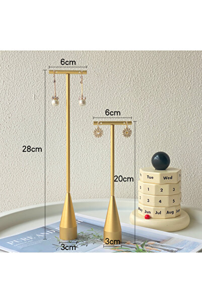 Choice رف عرض أقراط على شكل حرف S، رف عرض مجوهرات معدني، حامل عرض أقراط، حامل قلادة وخاتم