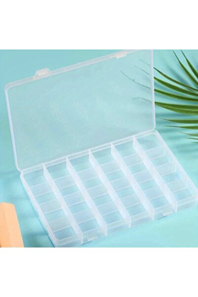 Choice صندوق مجوهرات شفاف مكون من قطعة واحدة و24 حجرة، حاوية تخزين بلاستيكية ...