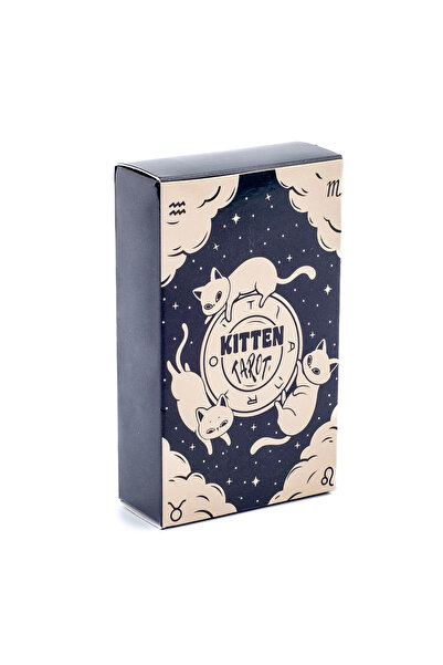 Choice TK11 Kitten Tarot Deck 78Pcs Cute Black and White For Beginners Version Mysterious Board Game Fun