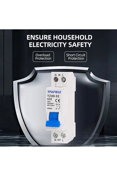 APNEU 20a Tz30-32 Dpn 1p N Mini Circuit Breaker Mcb 6a 10a 16a 20a 25a 32a Din Rail Mounting Miniature Hou