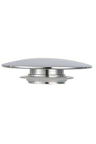 Choice Basin Waste Sink Plug, Silver Chrome, 66mm PopUp Cap, Click Clack Push Button, Replacement Part F...