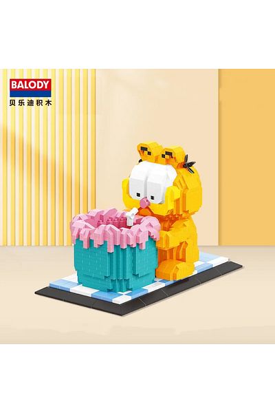 Choice Balody 1783PCS Garfield Pen Holder Model Building Blocks Creative Model Set Bricks Desktop decora...
