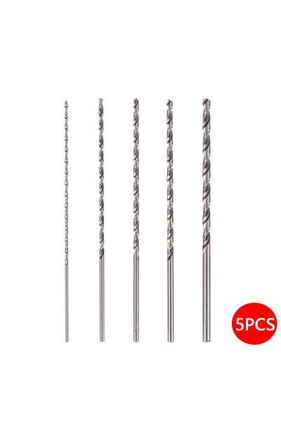 SHENSEN 5pcs 2-5mm 5pcs Twist Drill Bits Hole Saw Cutter Woodworking Tools Extra Long Hss Straight Shank Dri