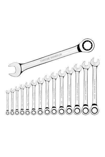 Choice 24mm 8-24mm Fix Head Ratcheting Wrench 72-tooth Ratchet Spanner Chrome Vanadium Steel For Auto Repa