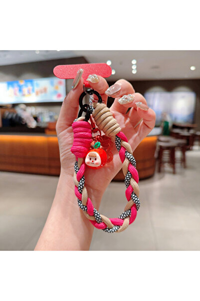 Choice حبل معصم ثلاثي الألوان من البوليستر/النايلون الأسود بتصميم كرتوني إبدا...