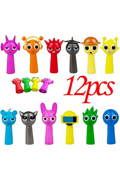 Choice Funny Sprunki Figuras Model 7cm PVC Sprunki Game Action & Toy Figures Set 12pcs