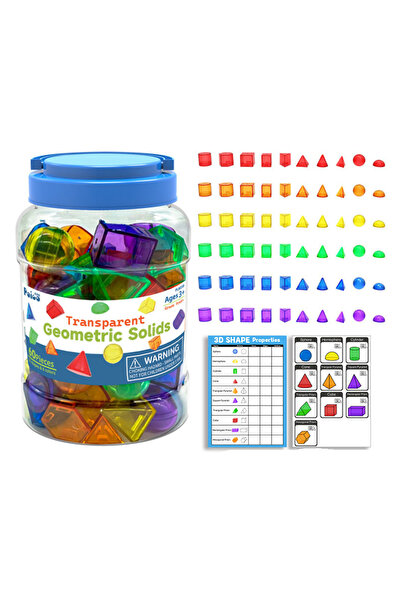 Choice ألعاب تعليم الرياضيات للأطفال من مونتيسوري، أشكال هندسية ثلاثية الأبعا...