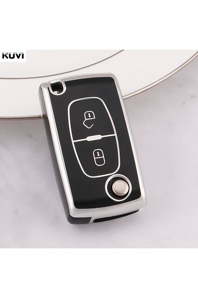 Choice A Style Black Tpu Flip Remote Car Key Case Cover For Citroen C2 C3 C4 C5 C6 Xsara Berlingo For Peuge