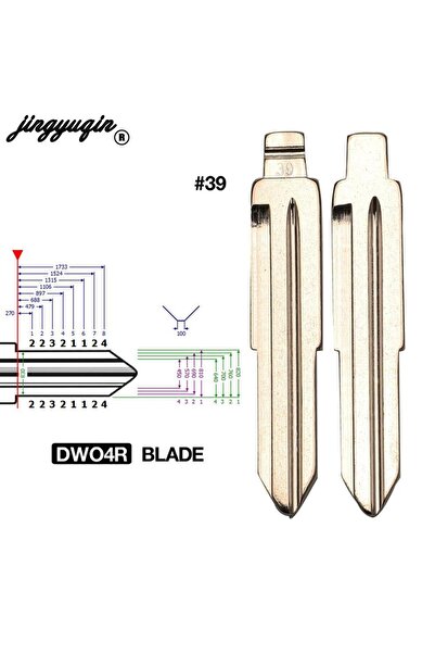 jingyuqin NO 39 10pcs For Opel Chevrolet Lefeng For Buick Replacement Flip Remote Car Key Blade DWO4