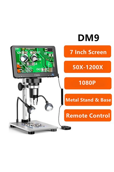 Choice Edm9 7.0inch 1080p Elikliv Edm9 7 Inch 1080p Lcd Digital Microscope 50x-1200x Soldering Electronics