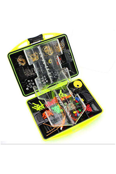 Choice مجموعة إكسسوارات الصيد WEIHE 184 قطعة باللون الأصفر من خطافات صيد الأس...