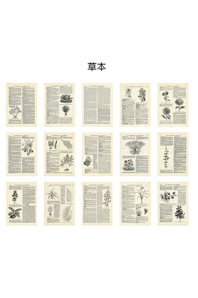 Choice 2 30 Pcs Old Map Flower Letters Music Page Background Material Paper Junk Journal Scrapbooking Vint.