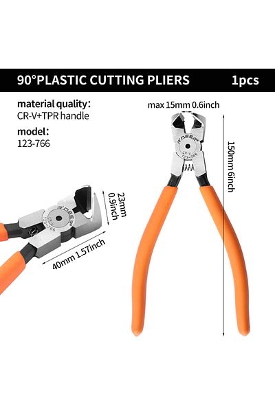 Choice Cutting Pliers 6 Inch Plastic Cutting Pliers 90 Degree Cr-v Top Cutting Pliers Precision End Nippers