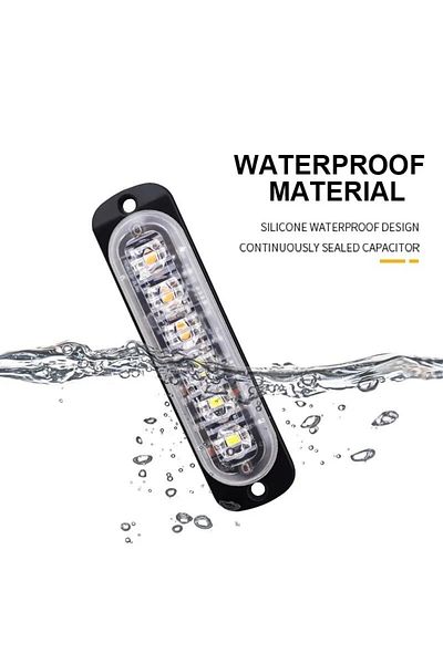 Choice أضواء ستروب LED صفراء وامضة لشبكة مصابيح الطوارئ للسيارات 6 مصابيح تحذير LED أضواء الشرطة