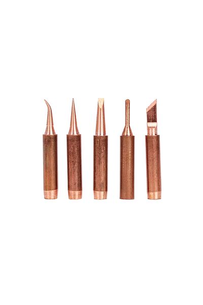 as shown 5pcs Pure Copper Lead-Free 900M-T-K Soldering Iron Tip Soldering Iron Tip For Soldering Rew