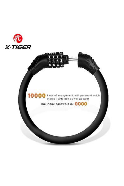 Choice 02 X-tiger Bicycle Lock Mountain Bike 4 Digit Password Bike Lock Portable Security Motorcycle Electr