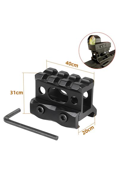 Choice Riser Mount 1" Height Picatinny Short Riser Mount Aluminum Alloy Scope Riser Base Mount 20mm Pica...