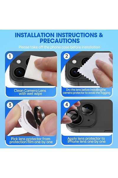 Choice For Iphone 15 Tempered Glass Camera Lens Protector Cover For Iphone 15 Pro Max 14 Plus 13 Mini 12 11