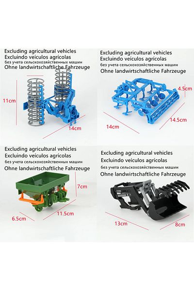 Choice Set A Scene Simulation Farmer Truck Toys For Boys 1/24 Inertia Farmer's Combined Soil Preparation Ve