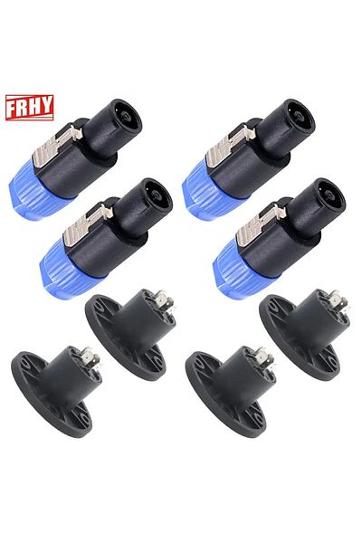 Choice 8 Pack Audio Speaker Plug Kit, 4 Pole Speaker Plug Twist Lock Compatible with Jack Twist Lock Rou...
