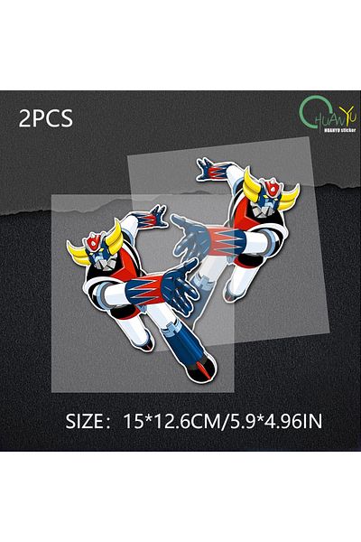 Choice 15x12.6cm C111a3 2pcs For Ufo Robot Grendize Car Stickers Sunscreen Van Waterproof Vinyl Decal Winds