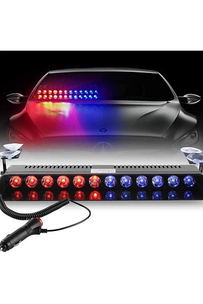 Choice أضواء شرطة LED حمراء وزرقاء 12 مصباح ستروب للسيارة 12 فولت مصابيح إشارة الطوارئ ضوء تحذير السيارات