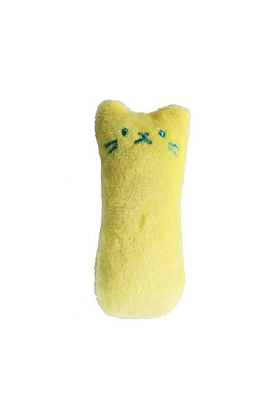 Choice Yellow Teeth Grinding Catnip Toys Funny Interactive Plush Cat Toy Pet Kitten Chewing Vocal Toy Claws