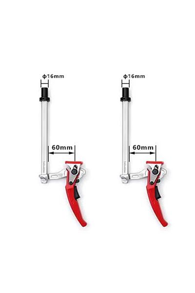 toohr 16mm 2pc Quick-adjust Welding Fixture Vertical Workbench Surface Hold Down Clamp For 16mm/28mm Dog H