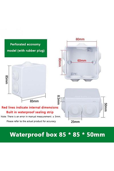 Choice C White Connection Cable Branch Diy Waterproof Ip65 Power Case Junction Box Indoor Wire Shell Elect.