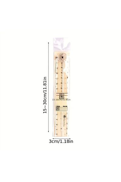 Choice White 1pc Acrylic Folding Ruler - Ideal For School & Office Needs!