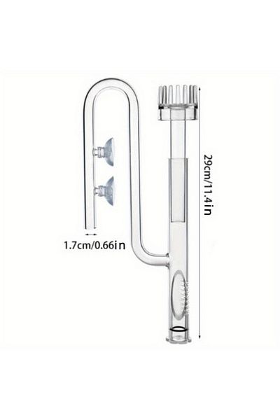Choice 1.7cm-0.66in Aquarium Water Pump Inlet Tube Glass Pipe Inflow Surface Skimmer Fish Tank Effectively