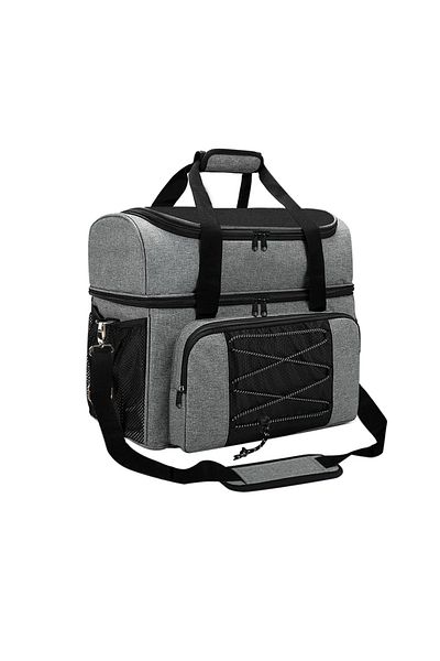 Choice Grey Bowling Bag For 2 Balls Portable Bowling Tote Bag With Padded Ball Holder For Double Ball And P